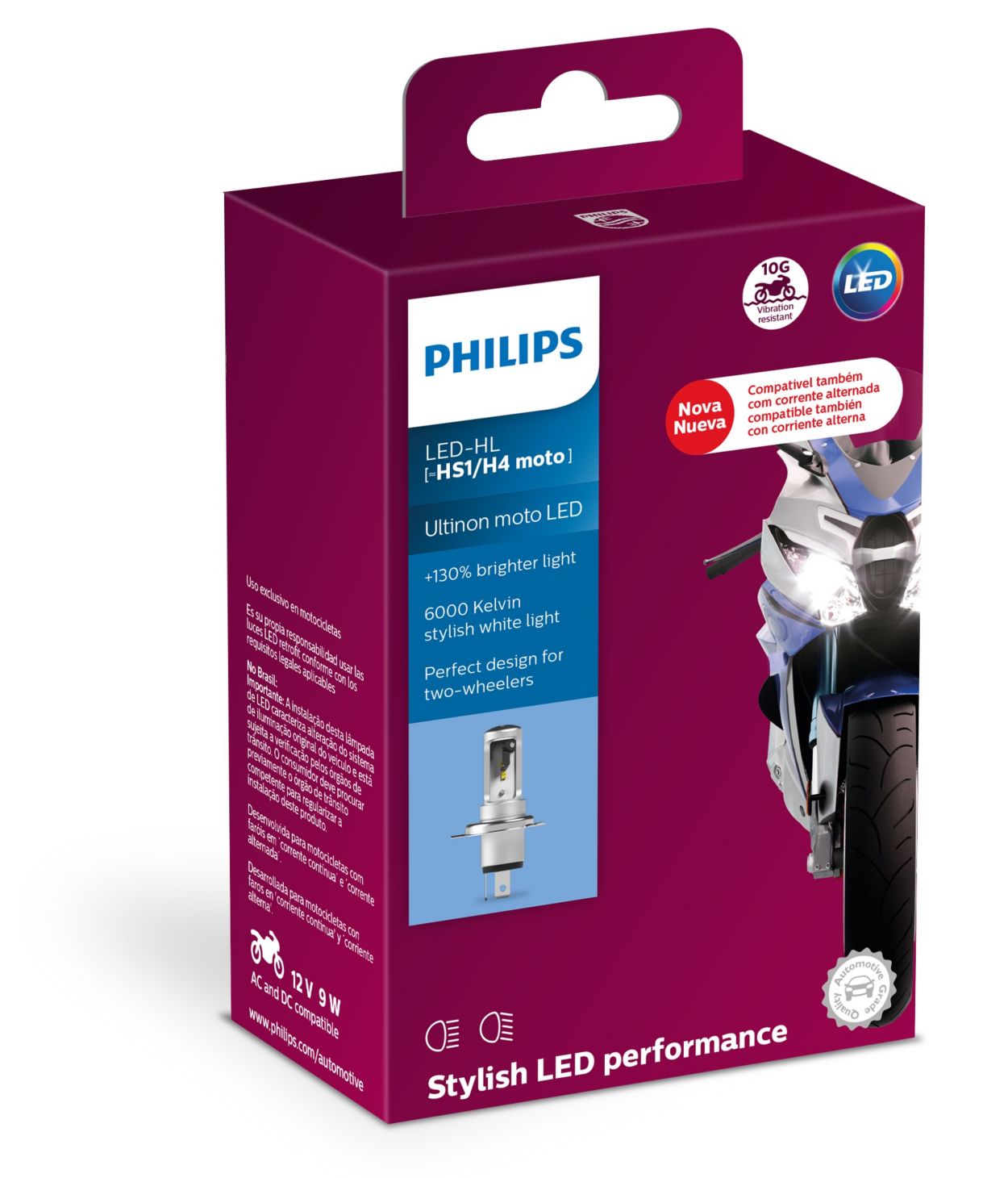 Ampolletas Led Philips Ultinon Essential H4 P43t