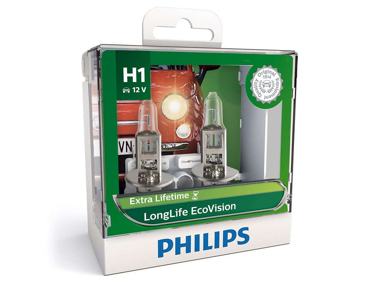 LongLife EcoVision car headlight bulb 12258LLECOS2 Philips