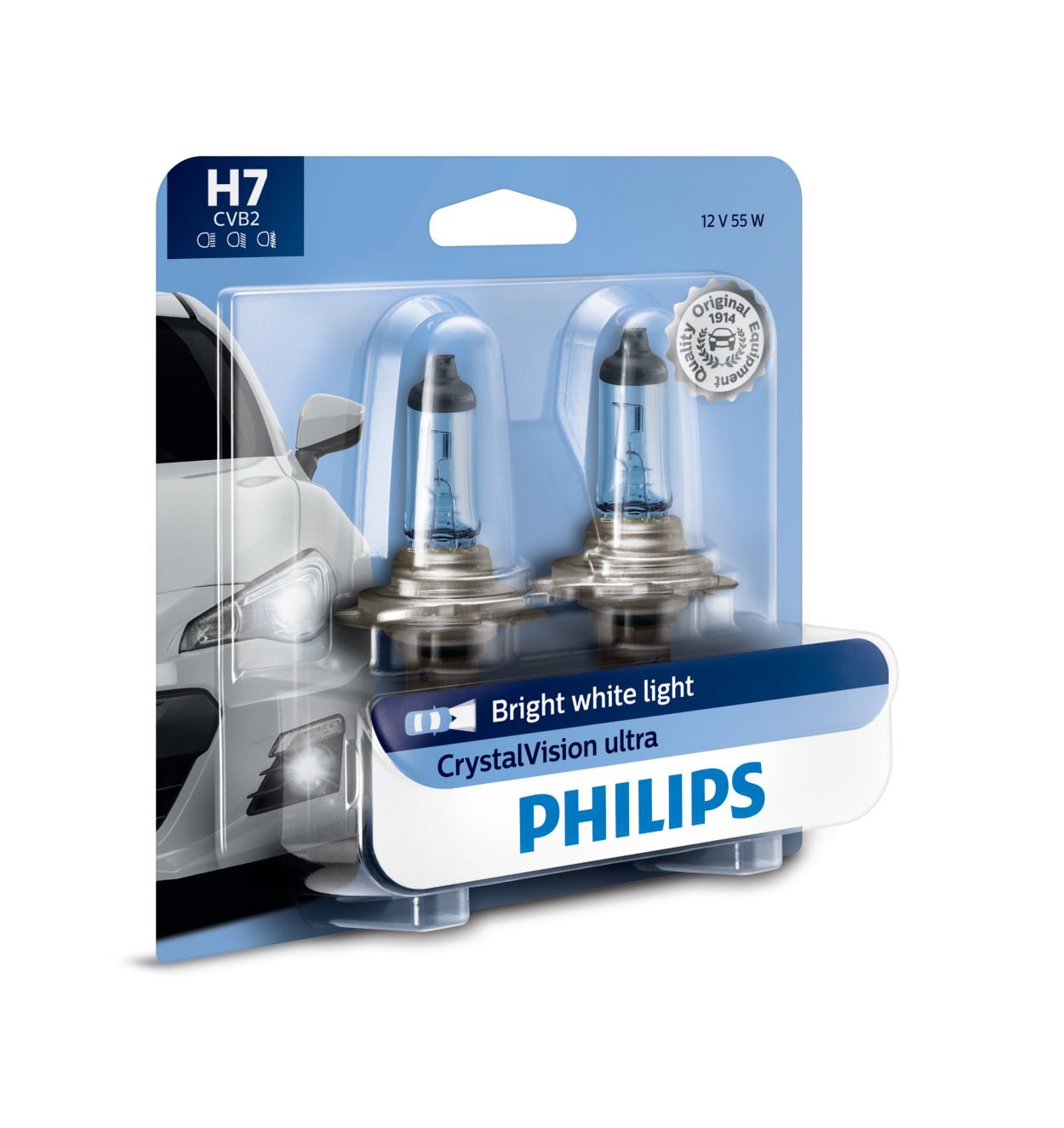 CrystalVision ultra upgrade headlight bulb 12972CVB2 Philips