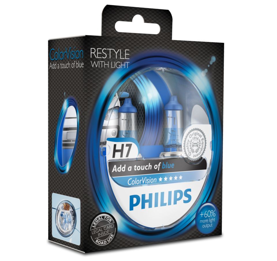 Colorvision Blue Car Headlight Bulb 12972cvpbs2 Philips 