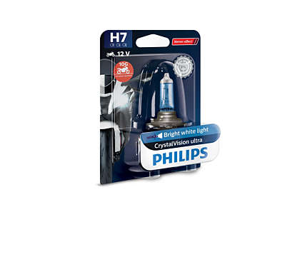 CrystalVision ultra Éclairages avant moto 12972CVUBW | Philips Philips 12972CVUBW Crystalvision Ultra H7 Ampoule de Phare
