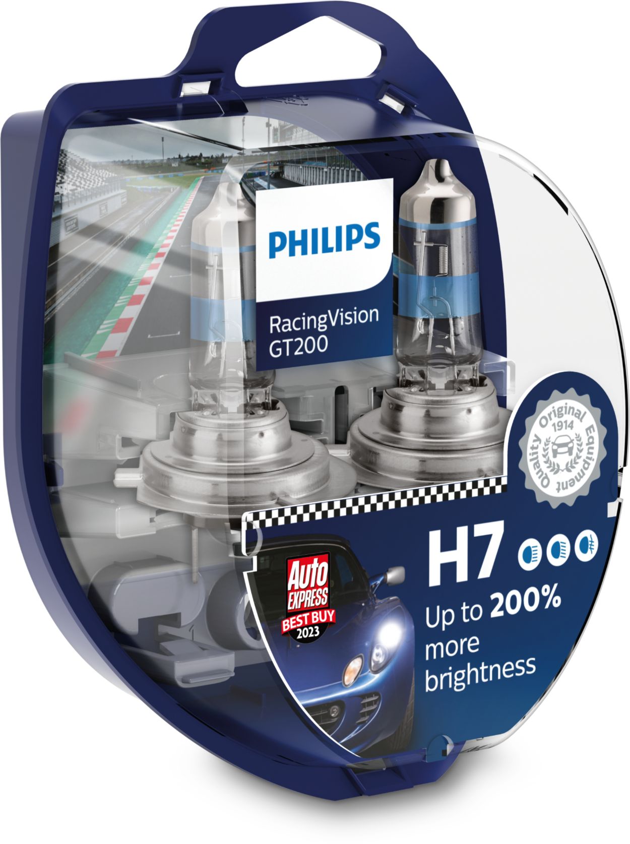 RacingVision GT200 car headlight bulb 12972RGTS2 Philips