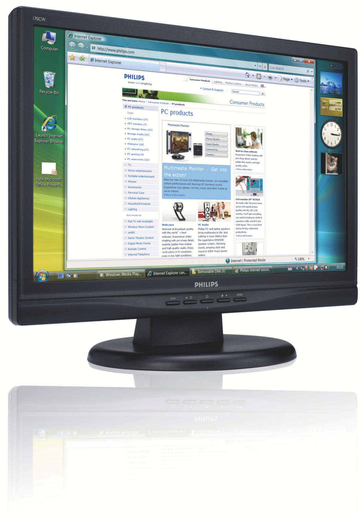 LCD widescreen monitor 170CW8FB/94 | Philips