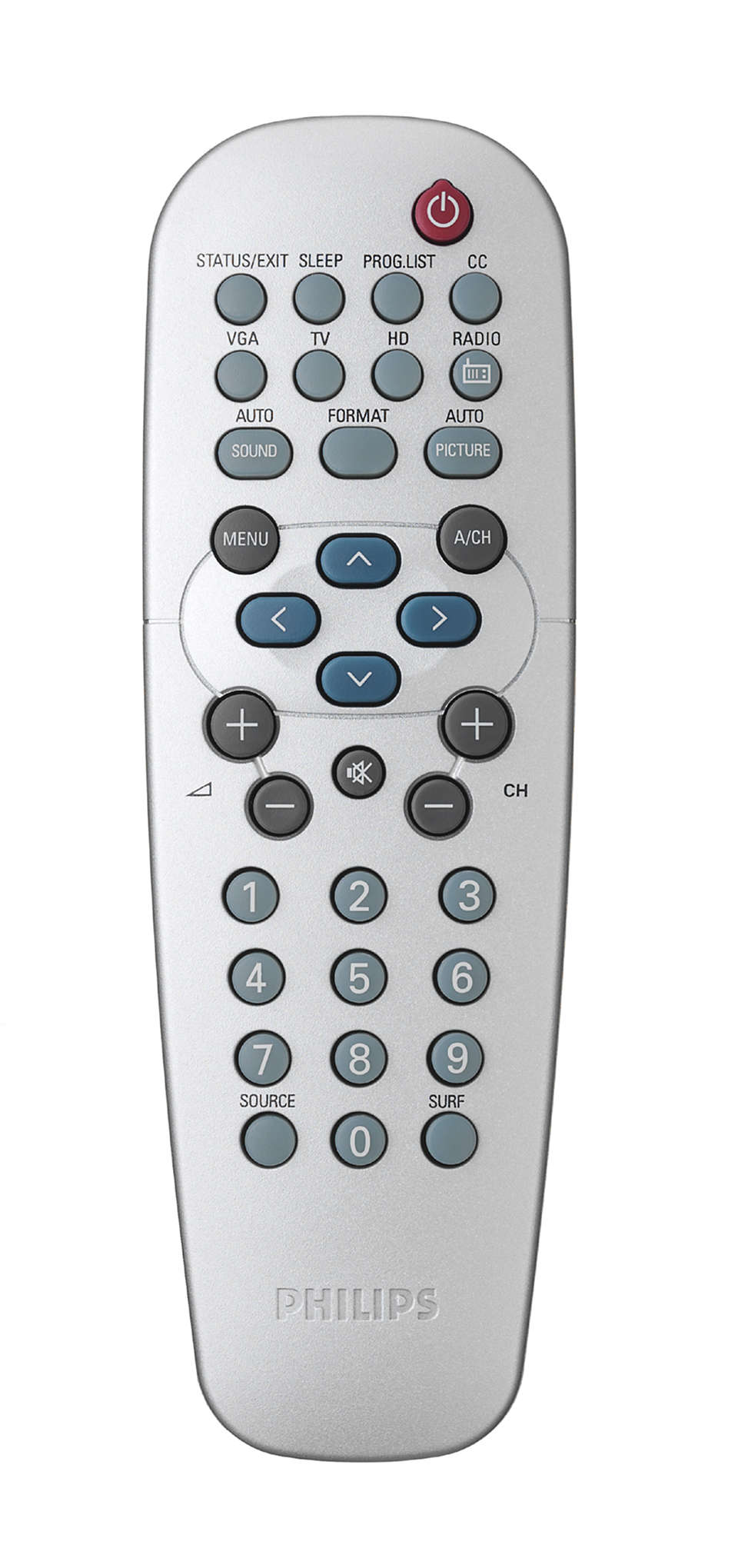 Tekswamp TV Remote Control for Philips 20PF8946/37 