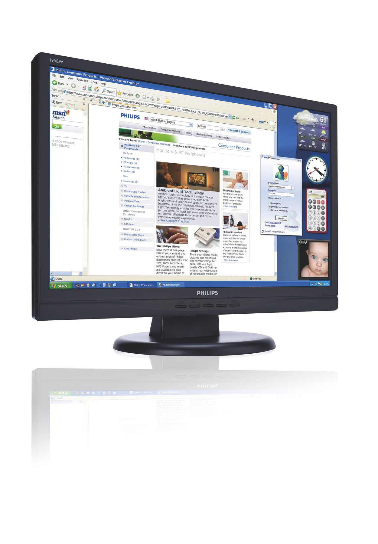 LCD widescreen monitor 190CW7CB/69 | Philips