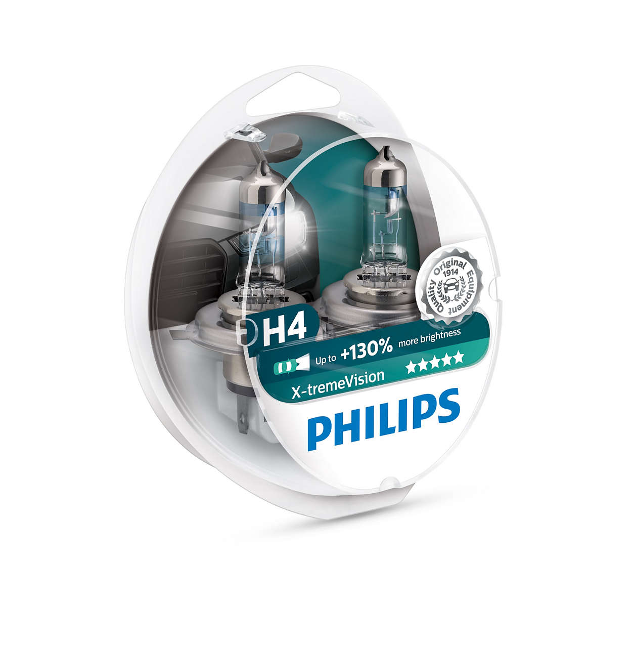 Philips H4 X-treme Vision 60/55 Watt 12V Frontlampe Scheinwerfer 100% Licht 