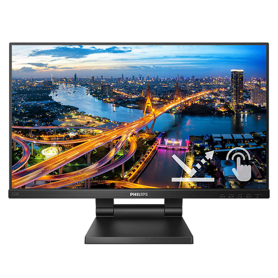 Philips smoothtouch monitor | 54,6 cm (21,5") | 1920x1080 | pos | 75hz | ips | 5ms | vga | hdmi displayport 2xusb3. 1 | zvočniki | 3h | srgb102% | 222b1tc | monitor 1 Brilliant interactive display with smoothtouch lcd monitor with smoothtouch komponentko