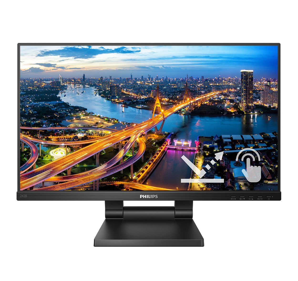 Monitor LCD monitor with SmoothTouch 242B1TC/27 | Philips