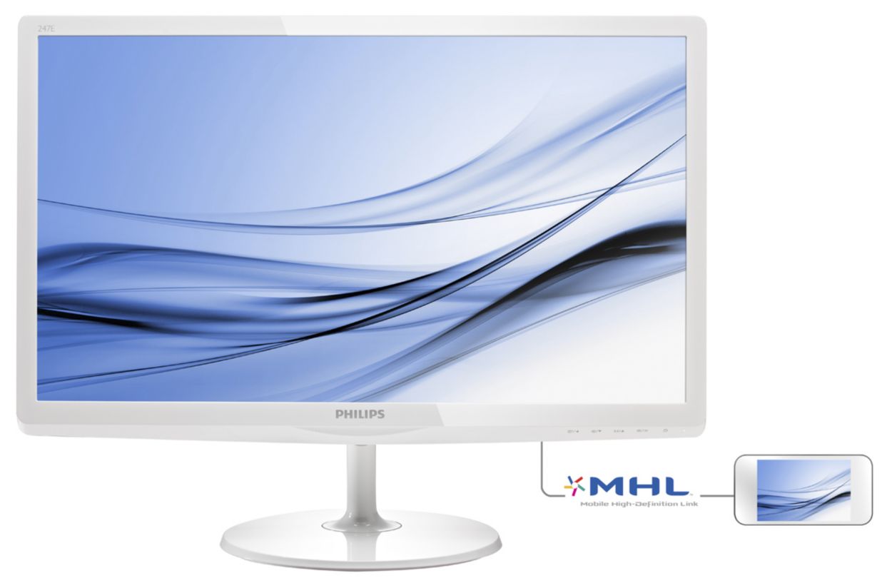 LCD monitor with SoftBlue Technology 247E6BDAW/69 Philips