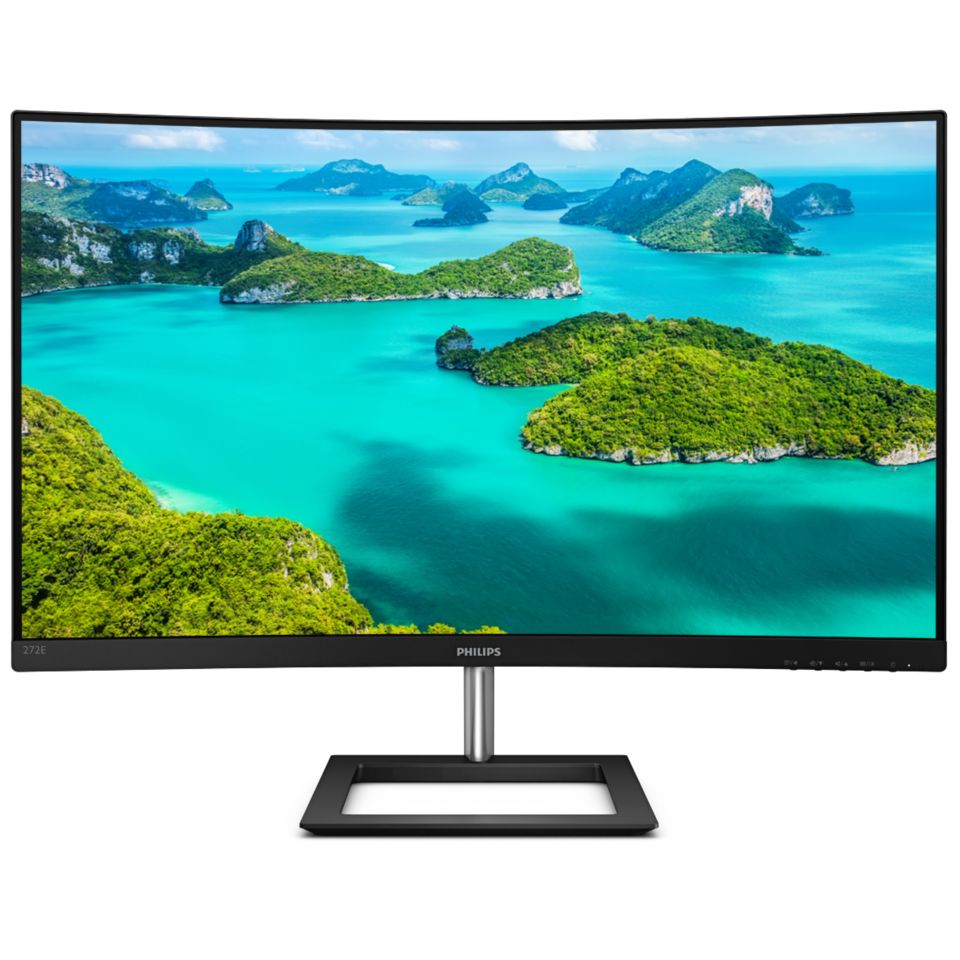 Monitor philips 68,5 cm (27,0″) 272e1ca 1920×1080 curved 75hz va 4ms vga hdmi displayport zvočniki freesync komponentko