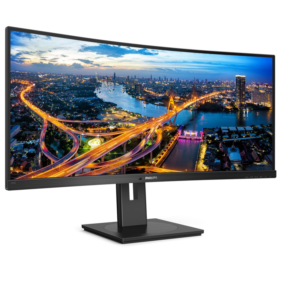 Monitor curvo ultrapanorámico con concentrador USB-C de 86.36 cm