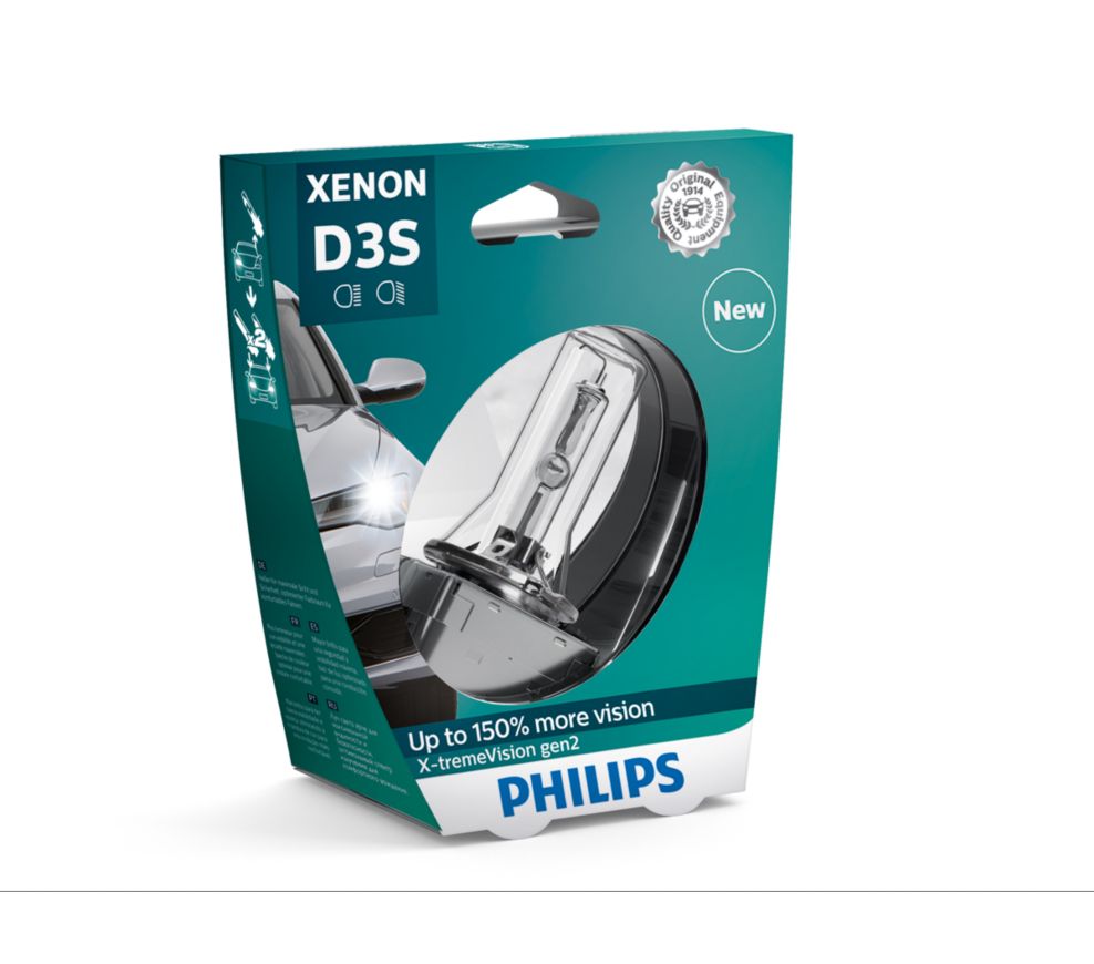 Philips D3S gen2 X-treamVision up to +150% more vision