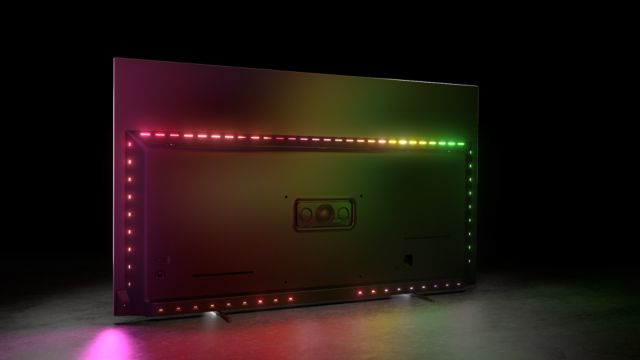 Philips TV 2021: OLED806 Rückseite mit Ambilight