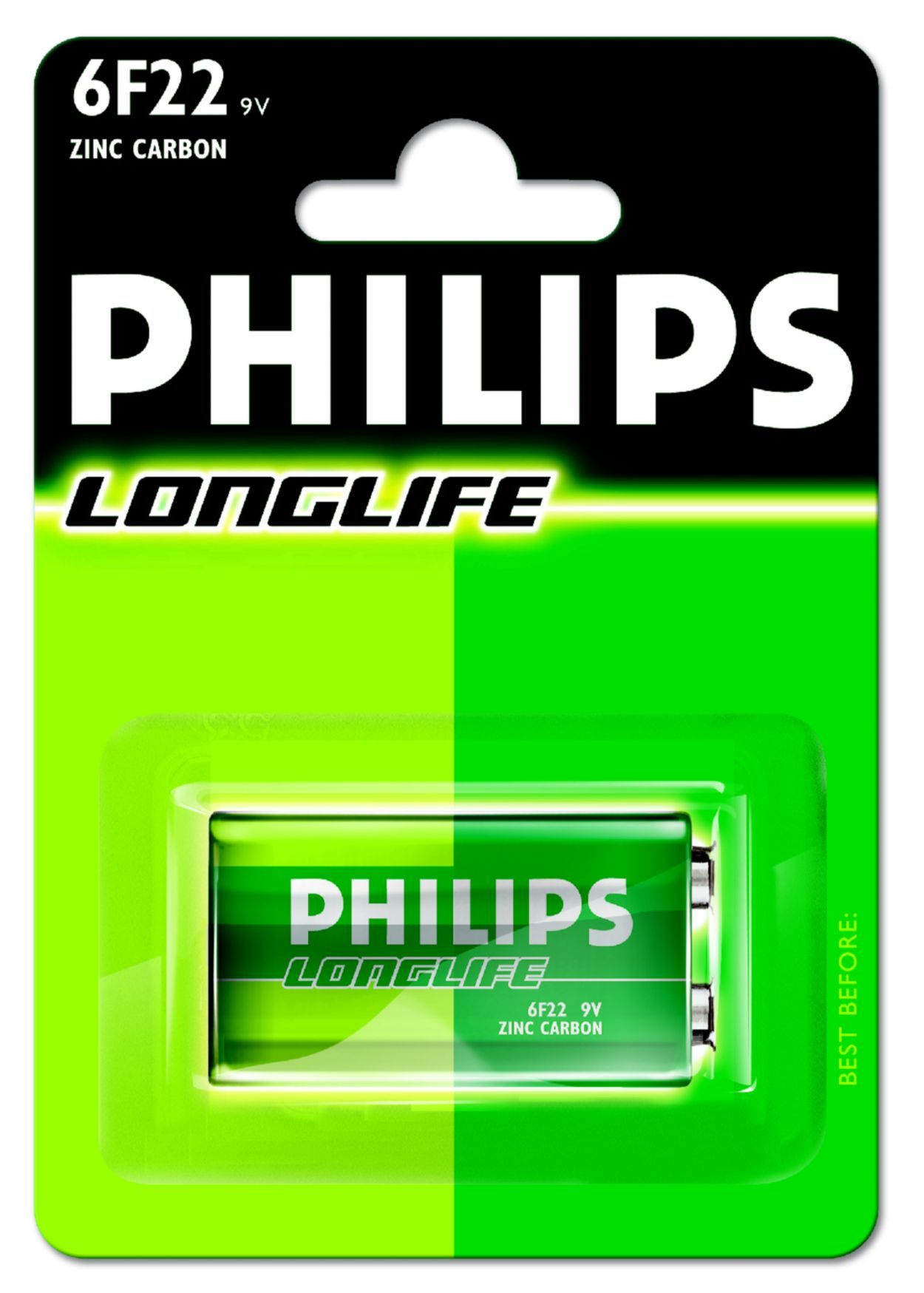 olie annuleren Manhattan LongLife Batterij 6F22/01B | Philips