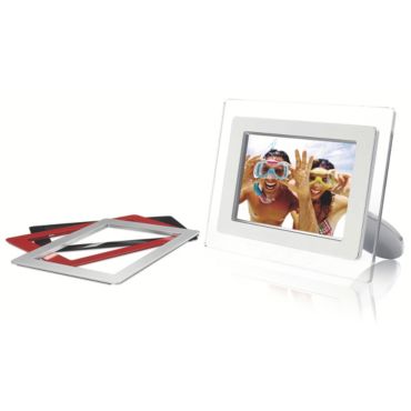 7" LCD display 6.5" viewing area PhotoFrame