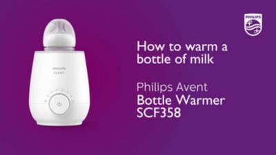 Support video how to warm a bottle of milk SCF358