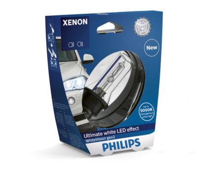 Xenon WhiteVision Lámpara de xenón para luces principales de coche 85415WHV2S1 | Philips