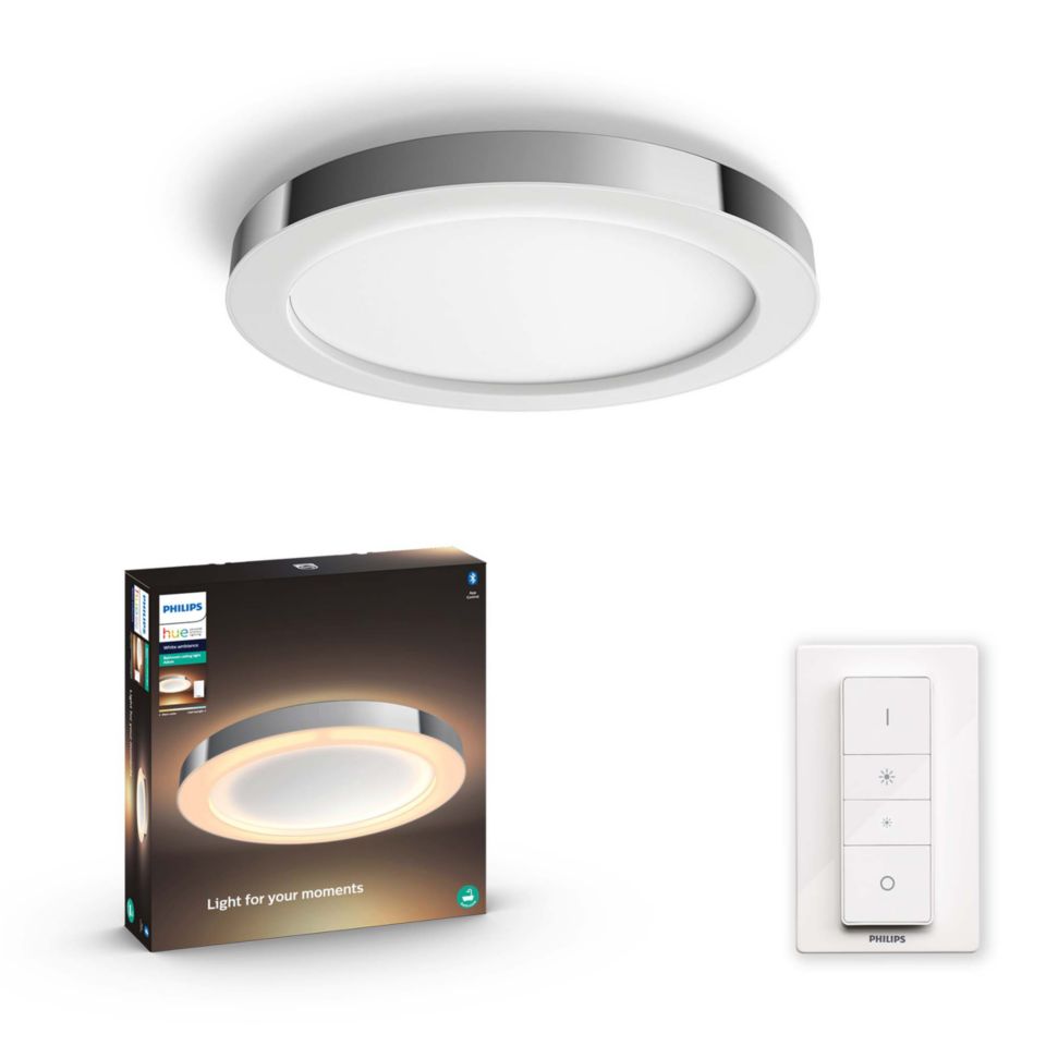 Omgaan andere Eerlijk Hue White ambiance Adore-plafondlamp voor de badkamer 8718696175811 |  Philips