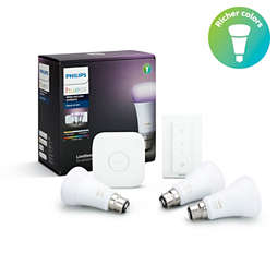 Hue White and color ambiance Starter kit B22