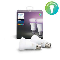 Hue White and color ambiance Dual Pack B22