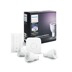 Hue White and color ambiance Startpaket GU10