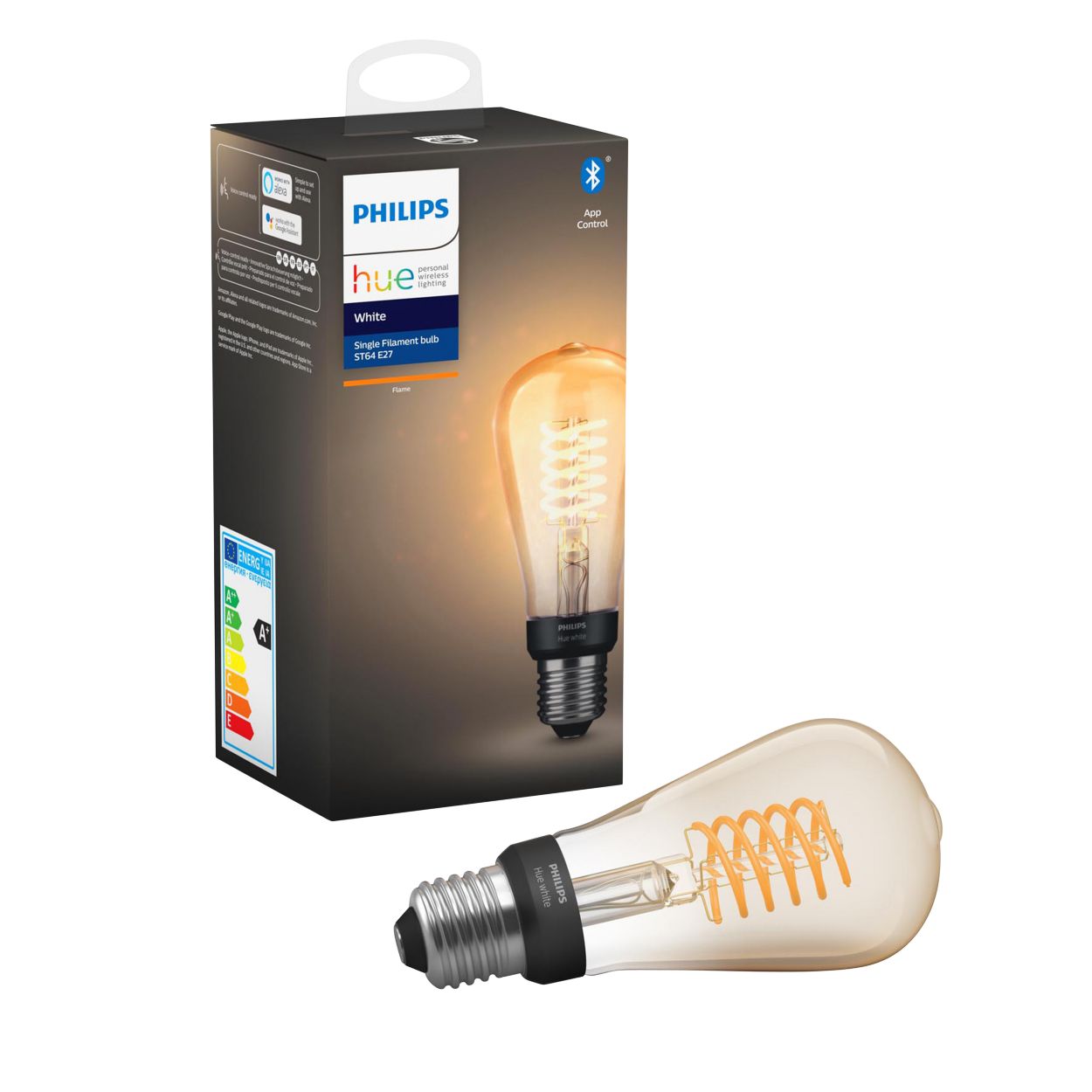 Hue White filament Set van 1 ST64 E27 Filament Edison 8718699688868