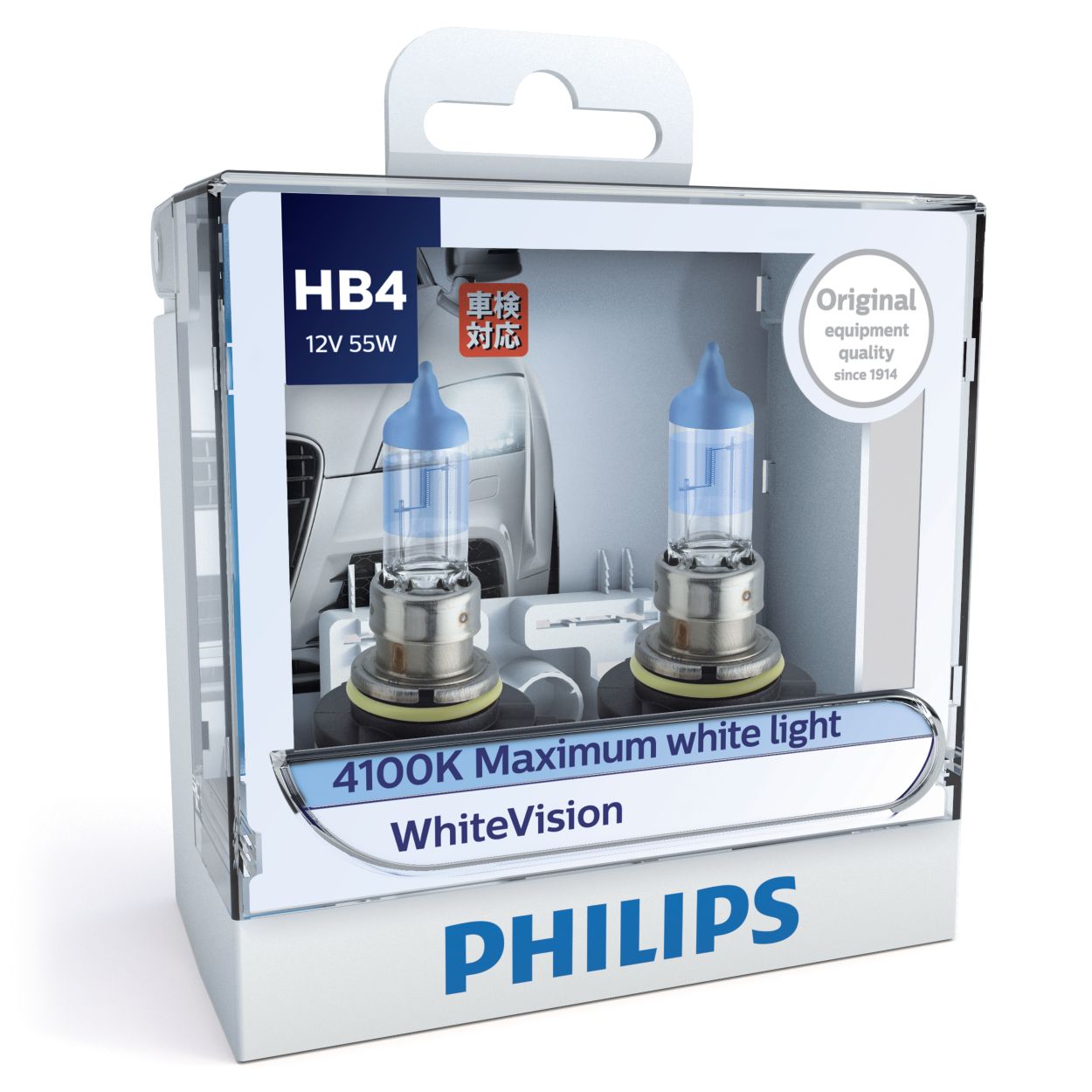WhiteVision Headlight bulb 9006WHVS2 Philips