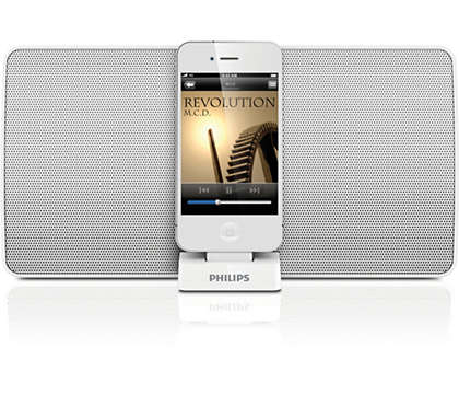 Disfruta de la música desde tu altavoz base para iPod/iPhone