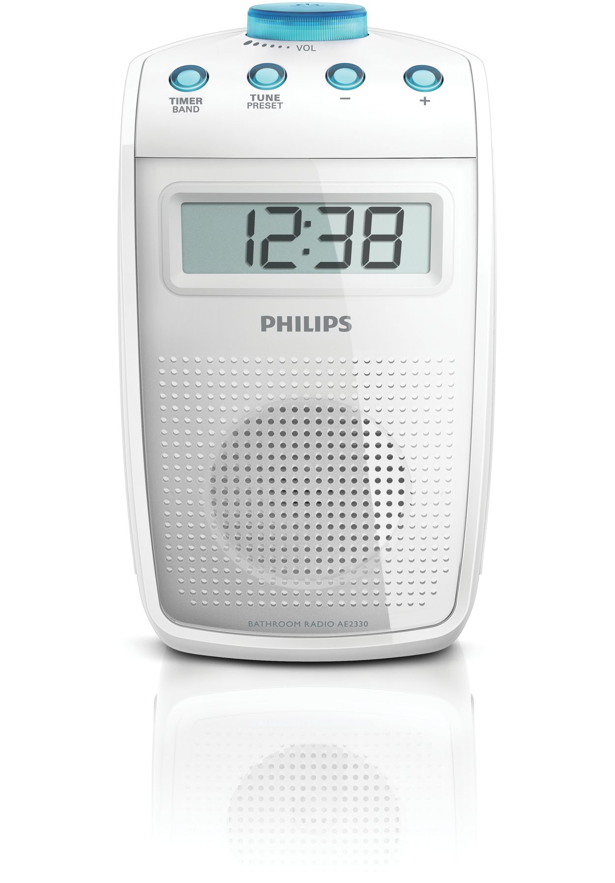 Radio ducha pila digital reloj