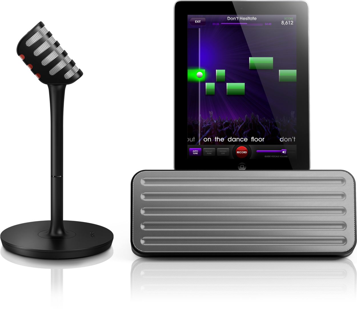 Karaoke microphone 5W with Bluetooth speaker and Smartphone holder