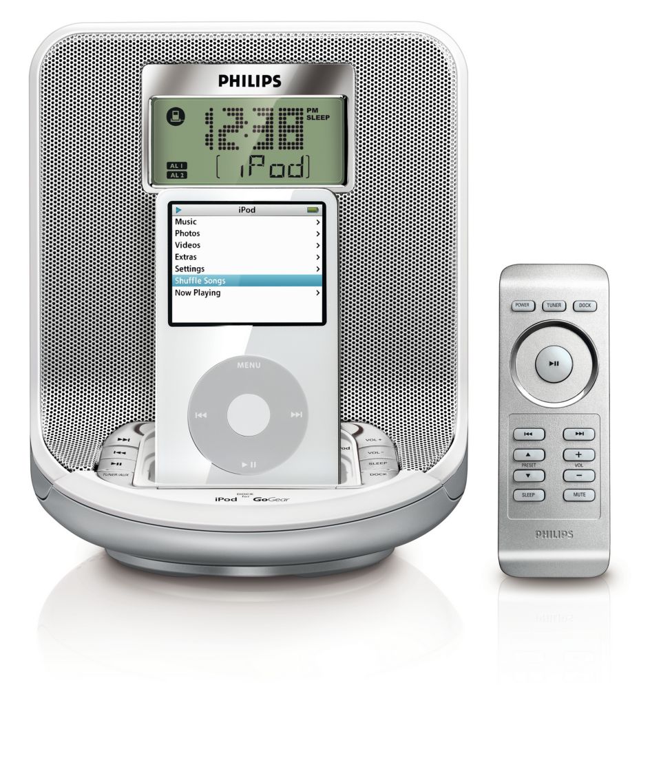 PHILIPS Radio reveil Philips avec dock iPhone et ipod affichage