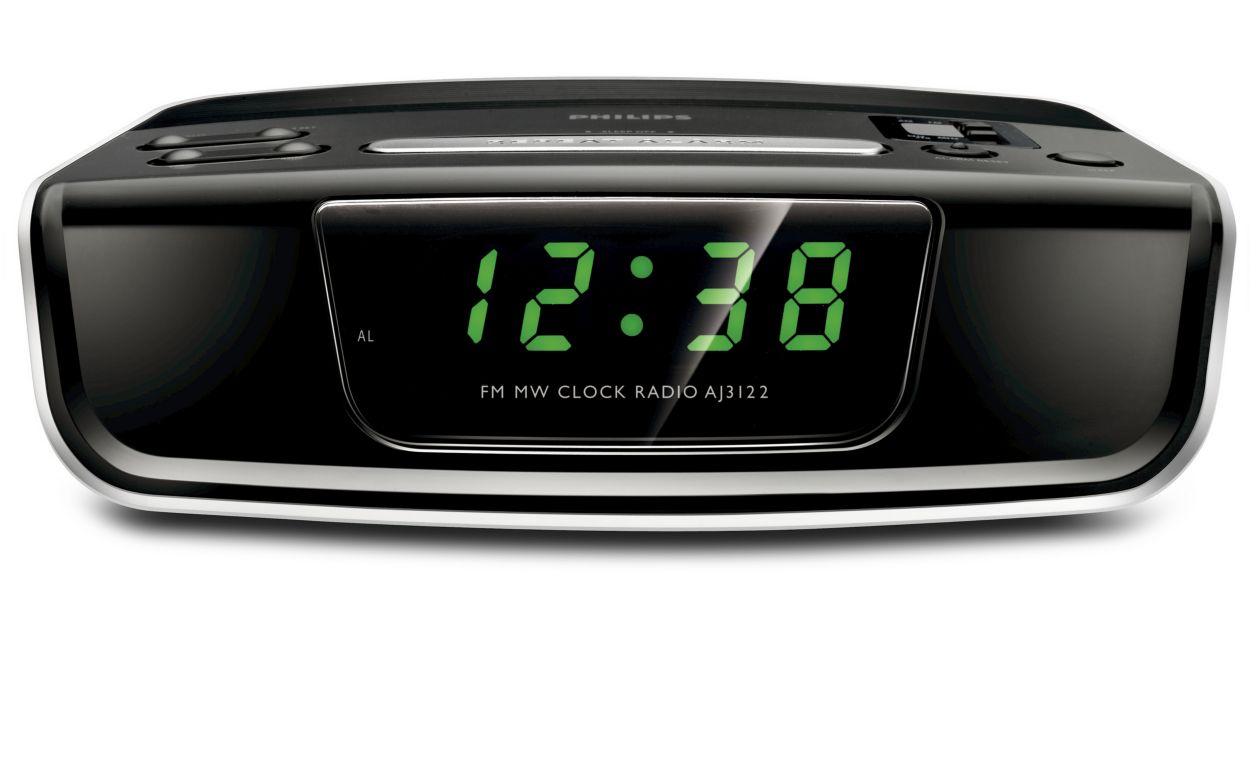 Comprá Radio Reloj Philips TAR-7606 FM Bivolt - Negro/Gris