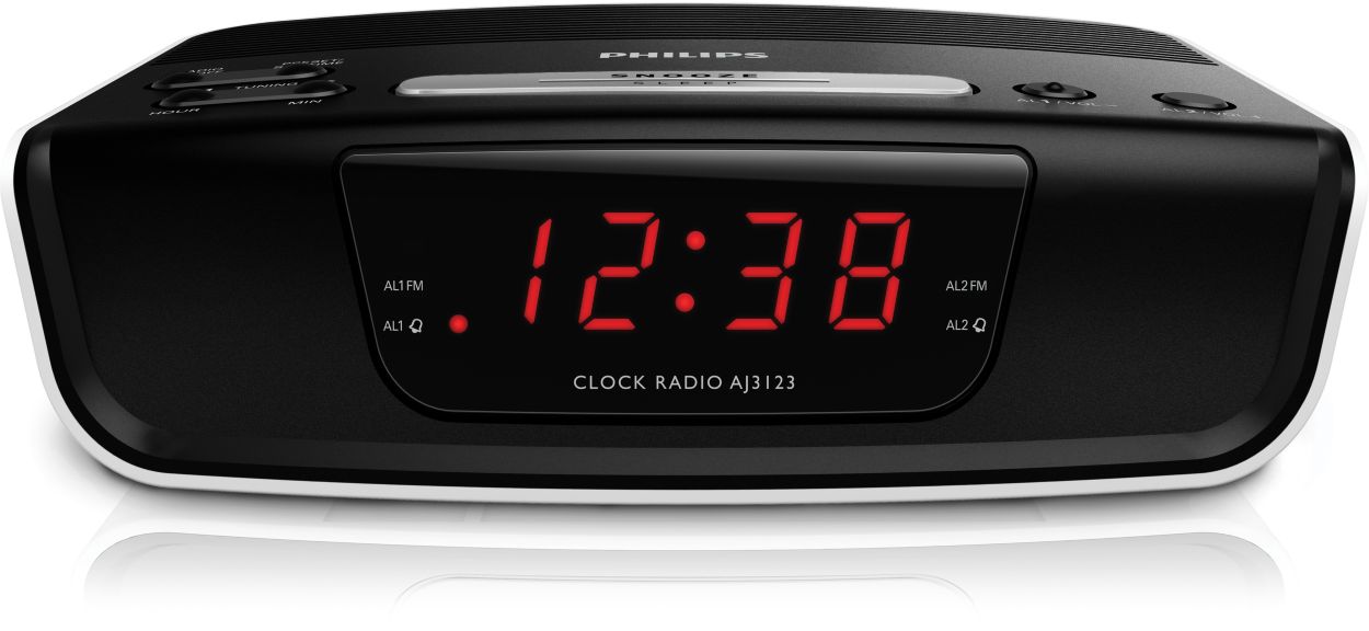 Radio reloj despertador Philips TAR3306 FM, alarma dual, temporizador,  batería de reserva, negro - Coolbox