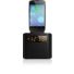 Wake up to FM radio and a smartphone fully charged