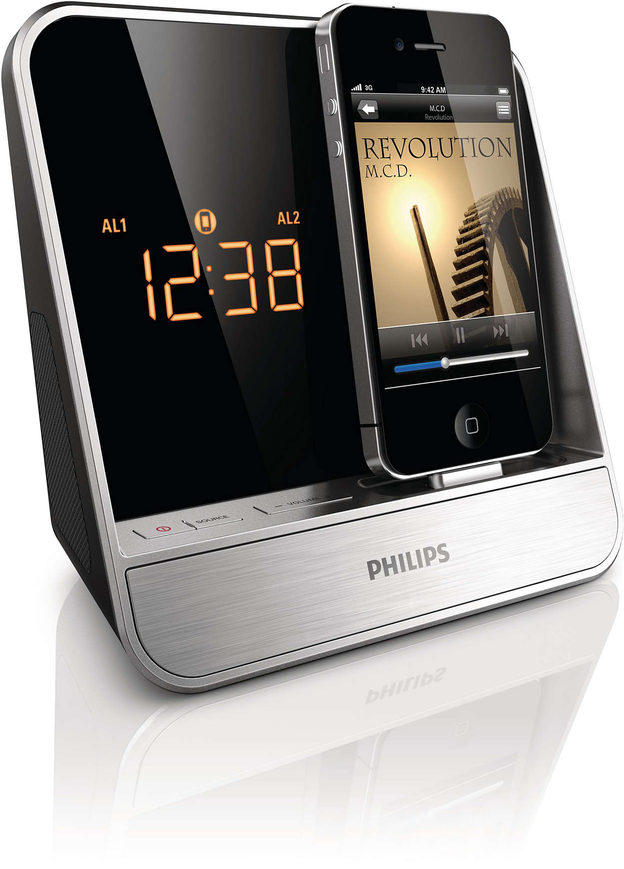 Peephole Diversion Doctrine Alarm Clock radio for iPod/iPhone AJ5300D/37 | Philips