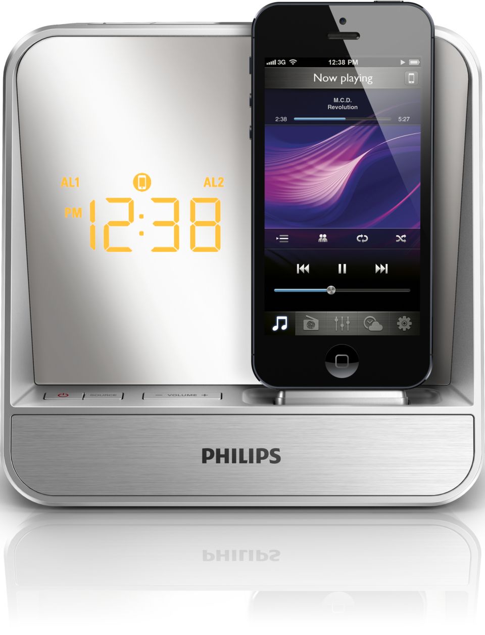 Horno juez Mercado Radio reloj despertador para iPod/iPhone AJ5305D/12 | Philips