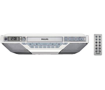 Phillips Under The Cabinet Kitchen Clock Radio Cd Player