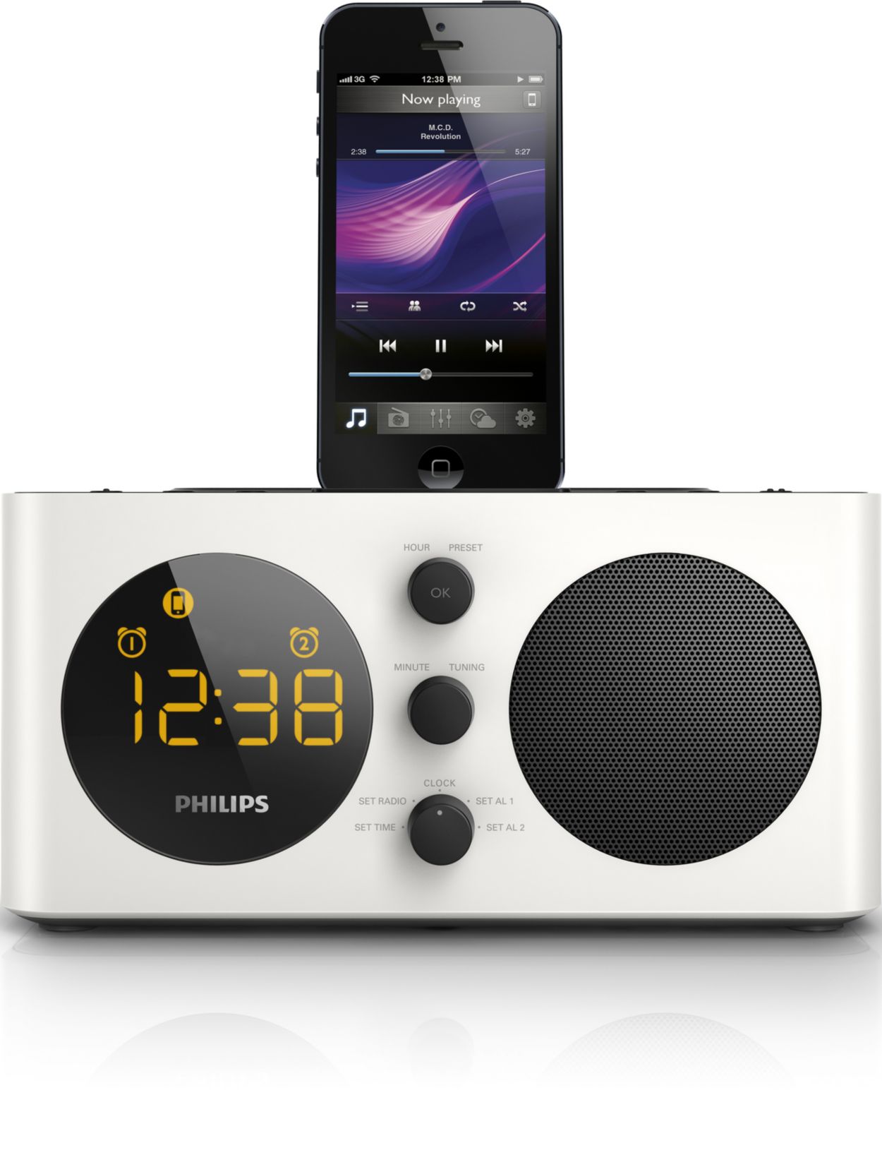 Alarm Clock radio for iPod/iPhone AJ6200D/12 Philips
