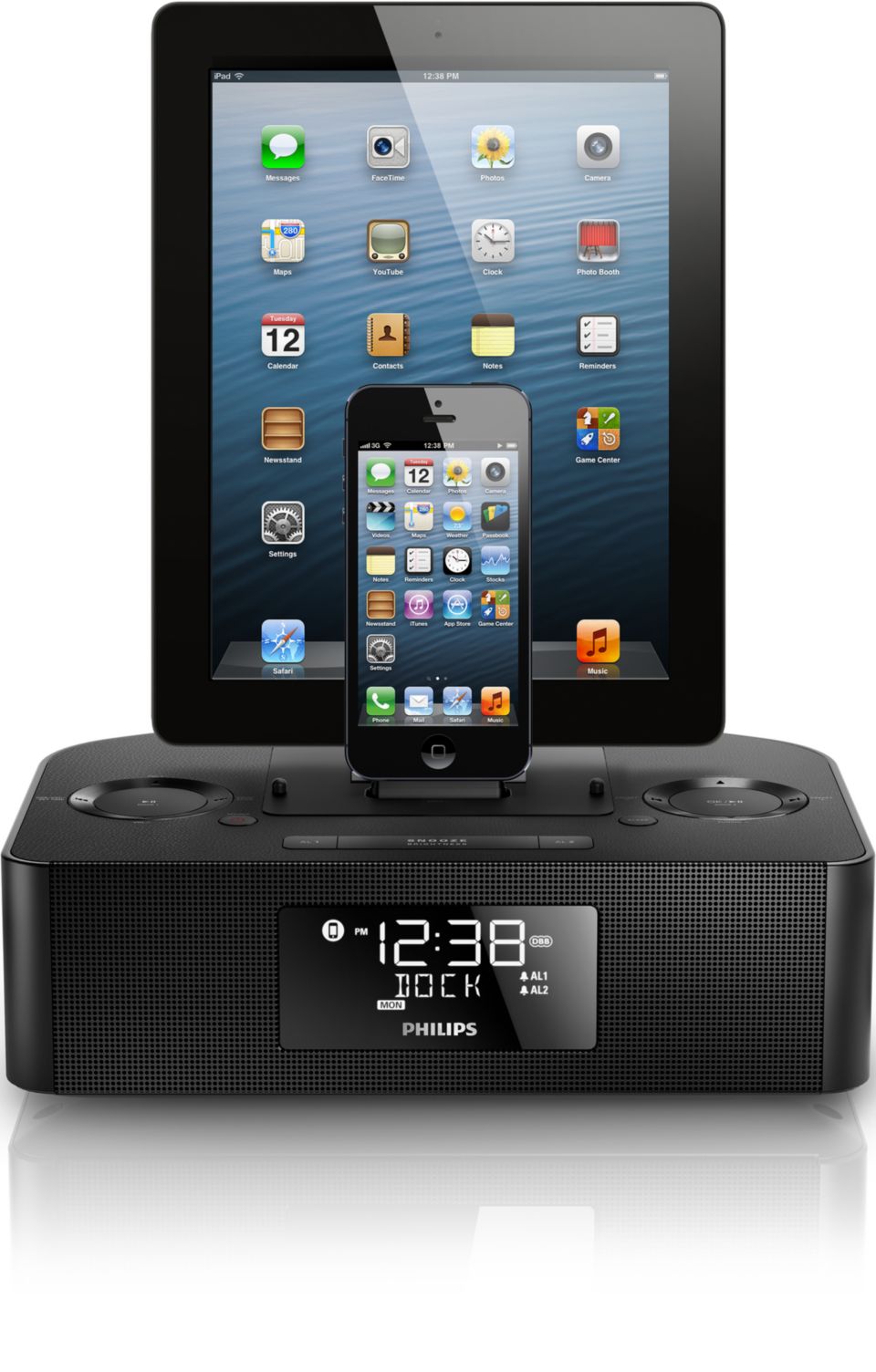 Dual dock triple charging clock radio AJ7260D/79 Philips