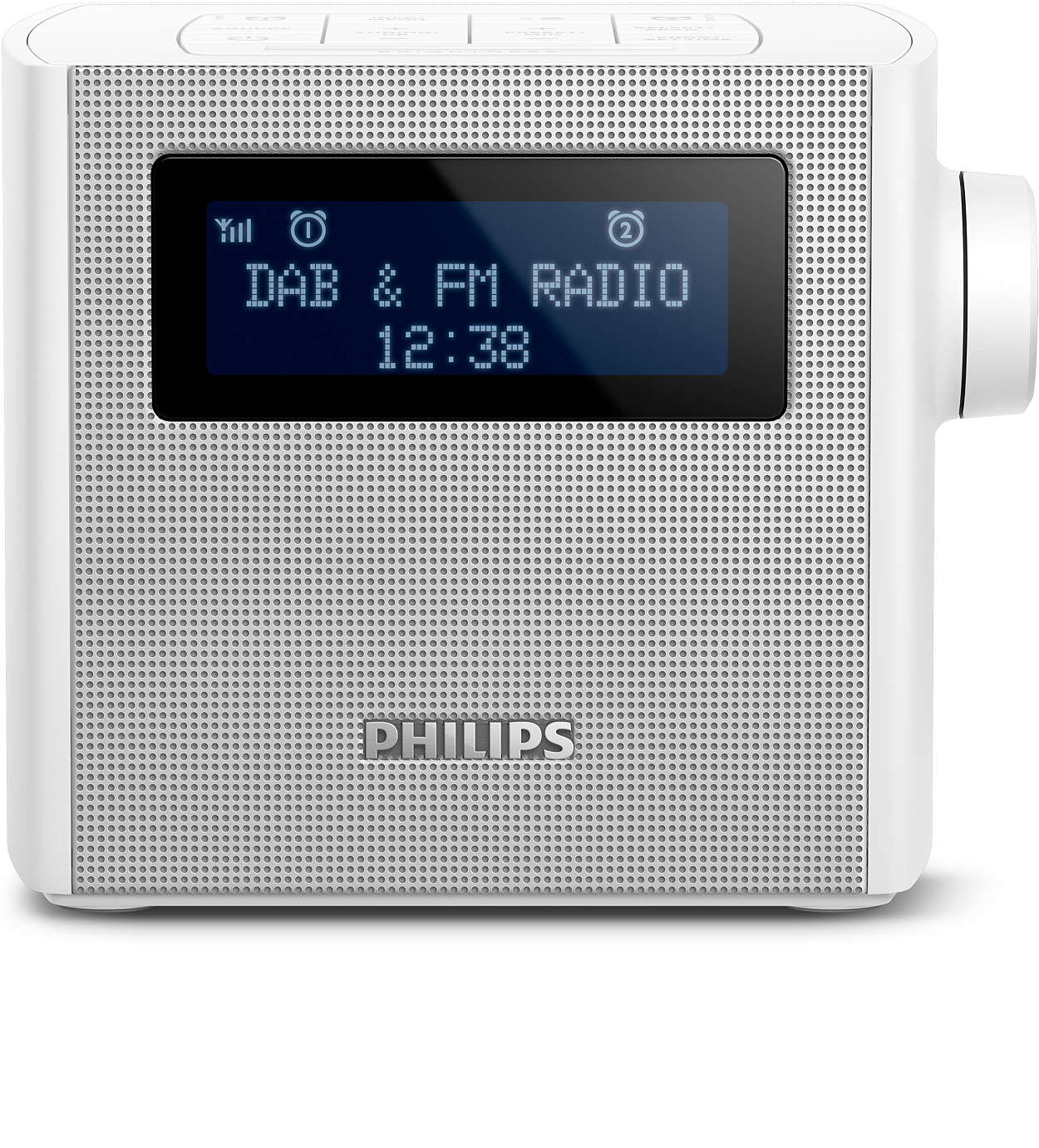 PHILIPS AJB4300W/12 Radiowecker Uhrenradio DAB UKW USB Sleep-Timer weiß B-Ware 