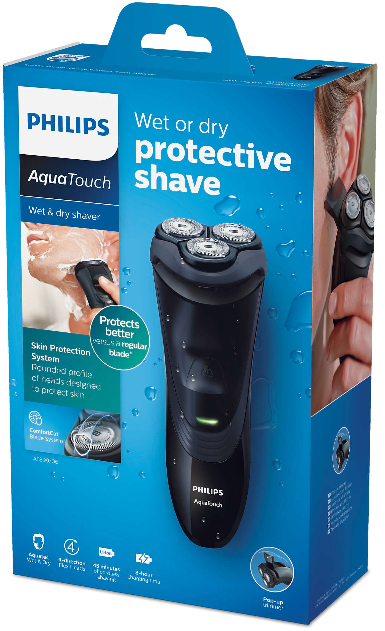 Image result for Philips AquaTouch Wet & Dry Electric Shaver For Men's (AT899)