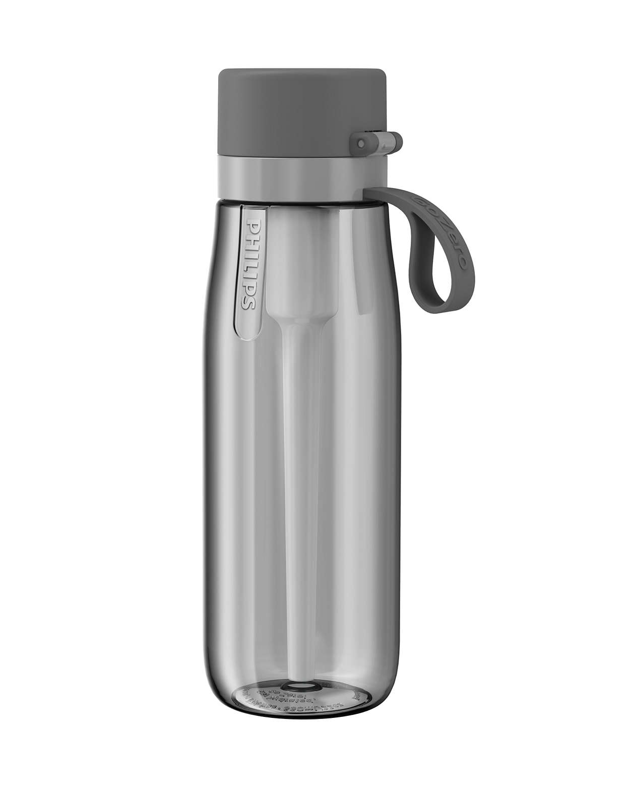 Philips Botella Filtro de Agua Go Zero Daily Libre de BPA Rosa AWP2731PKR 660 ml Elimina el cloro y mejora el sabor 
