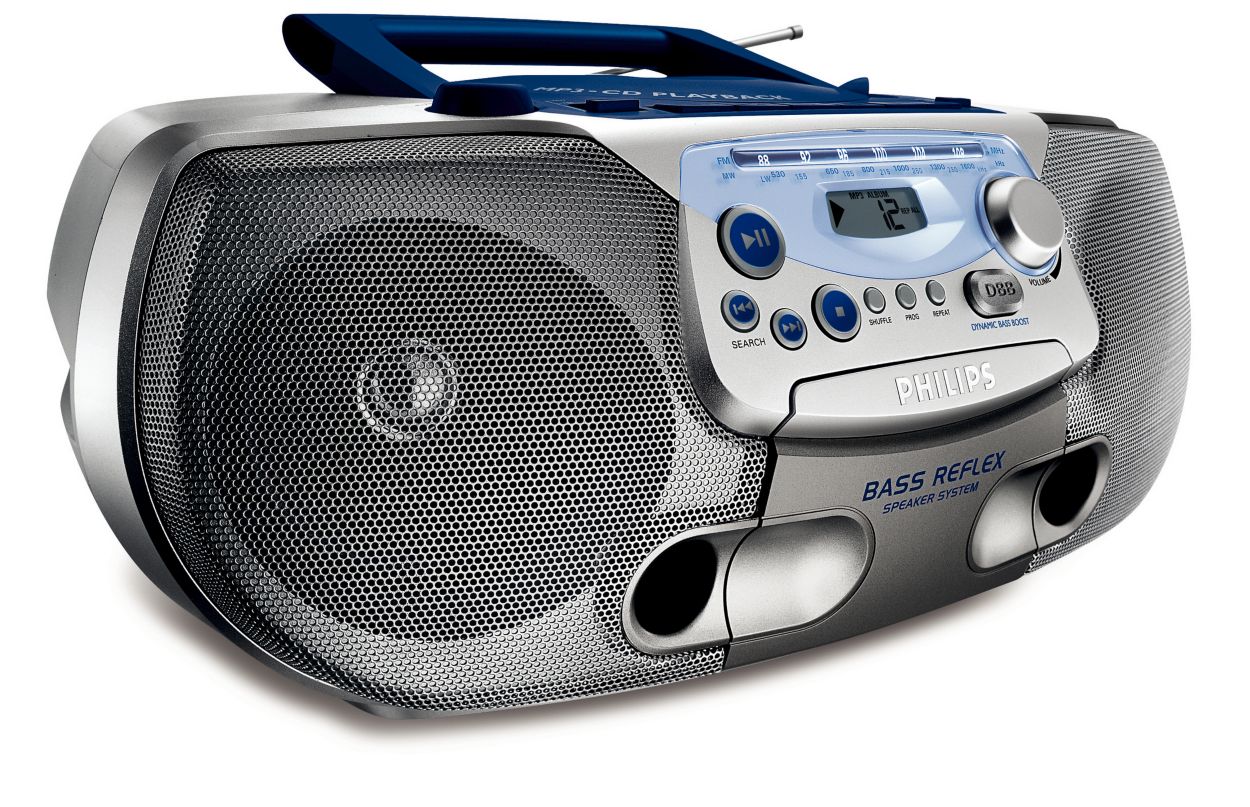 Магнитола с CD AZ1226/00C | Philips