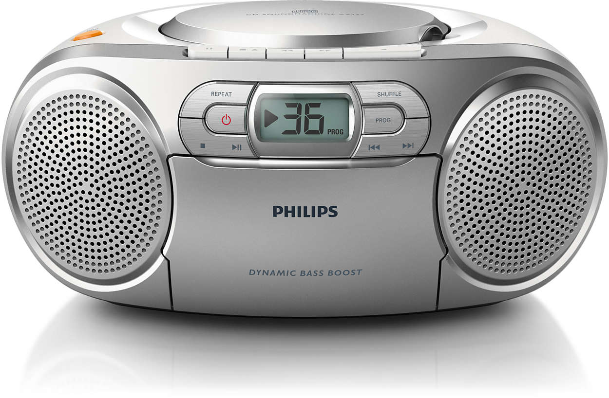 Digital UKW, Audioeingang, 3 Watt, leicht bedienbar Philips AZ215B CD-Soundmachine schwarz