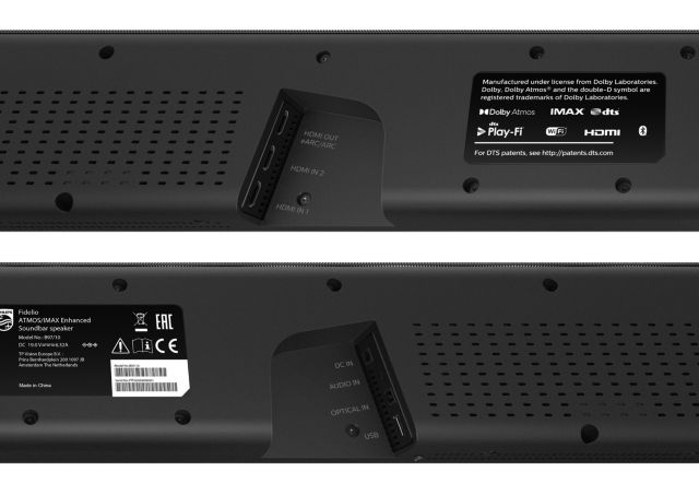 Philips Audio 2020: Fidelio Soundbars B97/10 und B95/10 - Anschlüsse