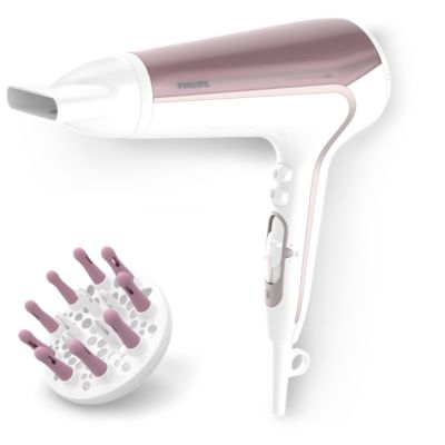 PHILIPS Secador Drycare Advanced BHD186/ 2200W/ Blanco/ Rosa