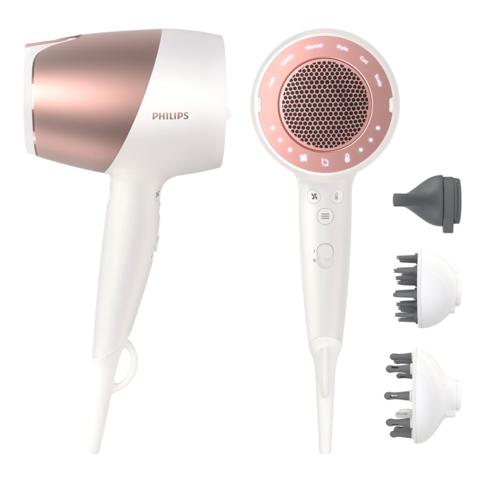 Hair Dryer Prestige Hair Dryer with SenseIQ & 3 attachments BHD827/03 Philips