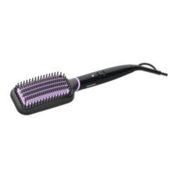 Heated straightening brush