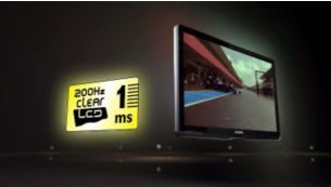 200Hz Clear LCD*, 1 мс: непревзойденная четкость динамичных сцен