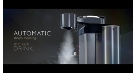 Proven hygiene with the patented steam cleaning carafe